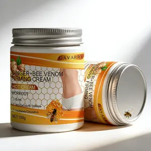 100g Ginger Firming Cream - Bee Venom Cream Contains Ginger & Aloe Vera, Ideal for Abdomen, Arms, Legs, Enhances Skin Firmness, Moisturizers, Moisture