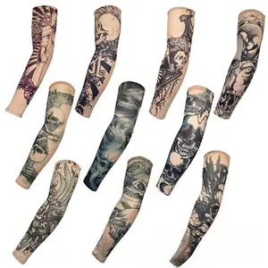 10 Pack Ice Silk Cooling Arm Sleeves, UV Protection Breathable Sun Sleeves, Stretch Tattoo Cover Arm Guards for Running, Cycling, Driving and All Outdoor Sports,summervibes