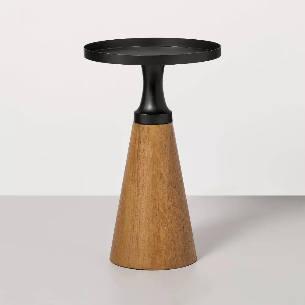 14" Accent Table Round Top Wood/Metal - Hearth & Hand with Magnolia
