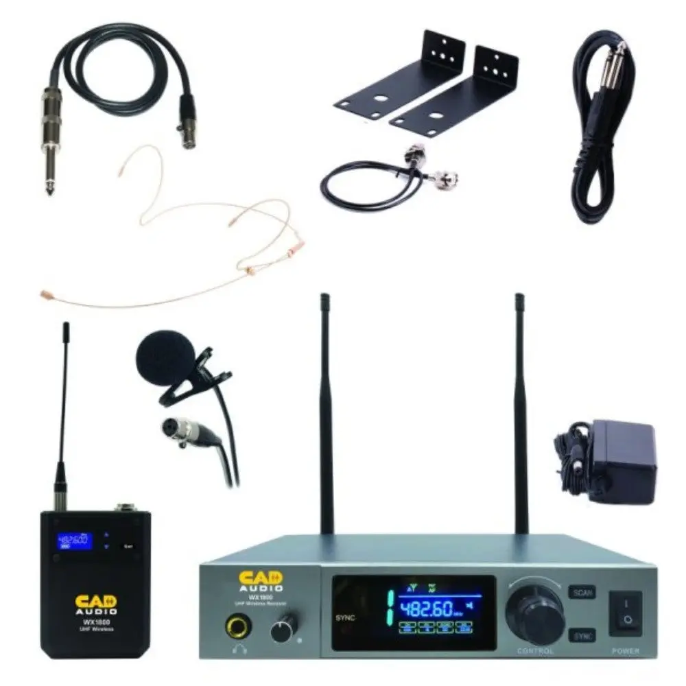 CAD Audio WX1800BP Wireless Microphone System with Lavalier, Headset & Guitar Cable