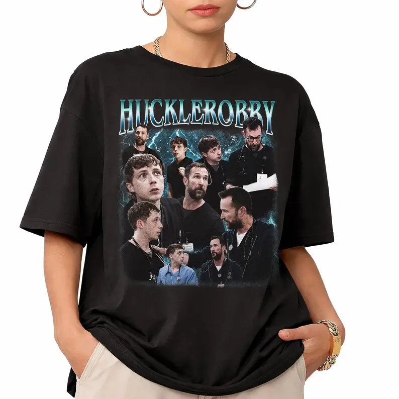 Vintage Hucklerobby Shirt, The Pitt TV Show Vintage Tee, Retro 90s Hospital Graphic Tee, Huck and Robby Fan Tee, Medical Drama Shirt