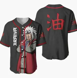 Jiraiya Anime 3D Baseball Jersey Shirt, Baseball Jersey Shirt, Outdoor Sports