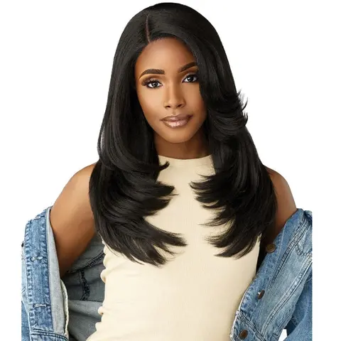 Sensationnel Curls Kinks Glueless HD Y-Part Textured Lace Wig - Y-PART KINKY BLOW OUT 20"