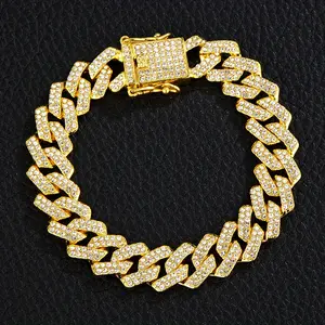 All-match trend bracelets, hip-hop rock bracelets, hip-hop style Cuban bracelets, casual bracelets, stylish and cool, fashion-forward jewelry, suitable for both men and women