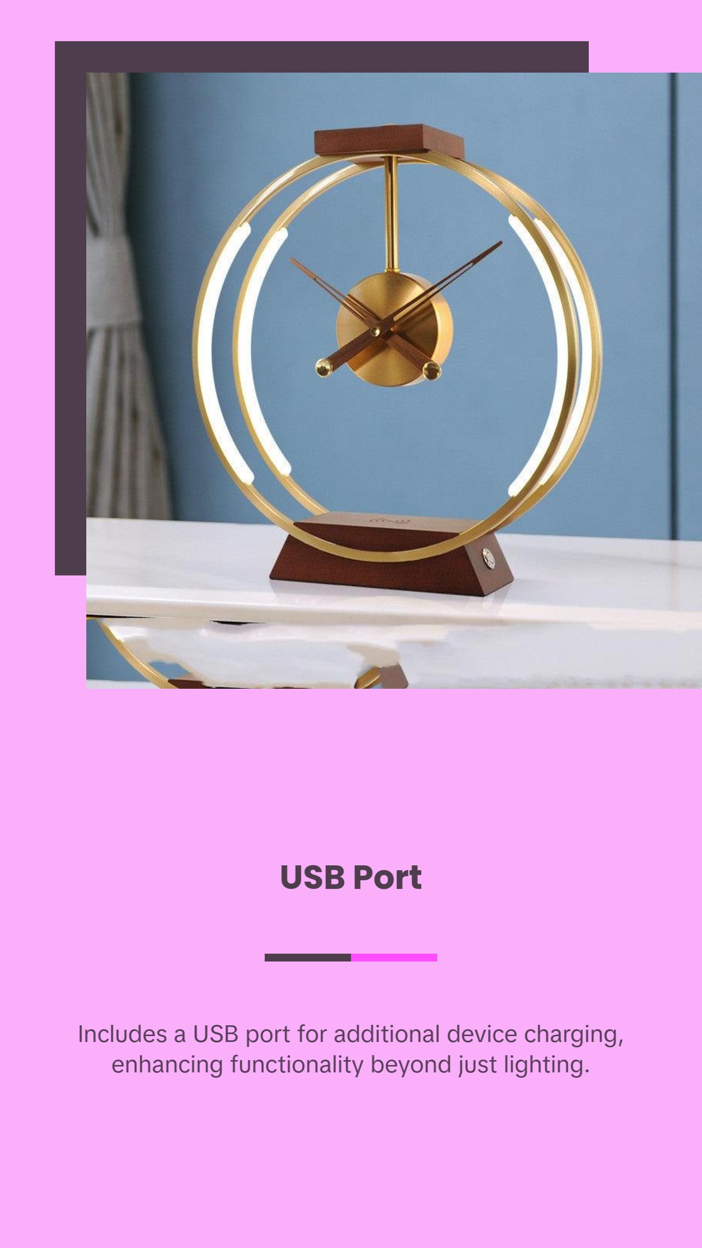 Modern Minimalist Bedroom Bedside Light Luxury Wireless Charging Desk Lamp