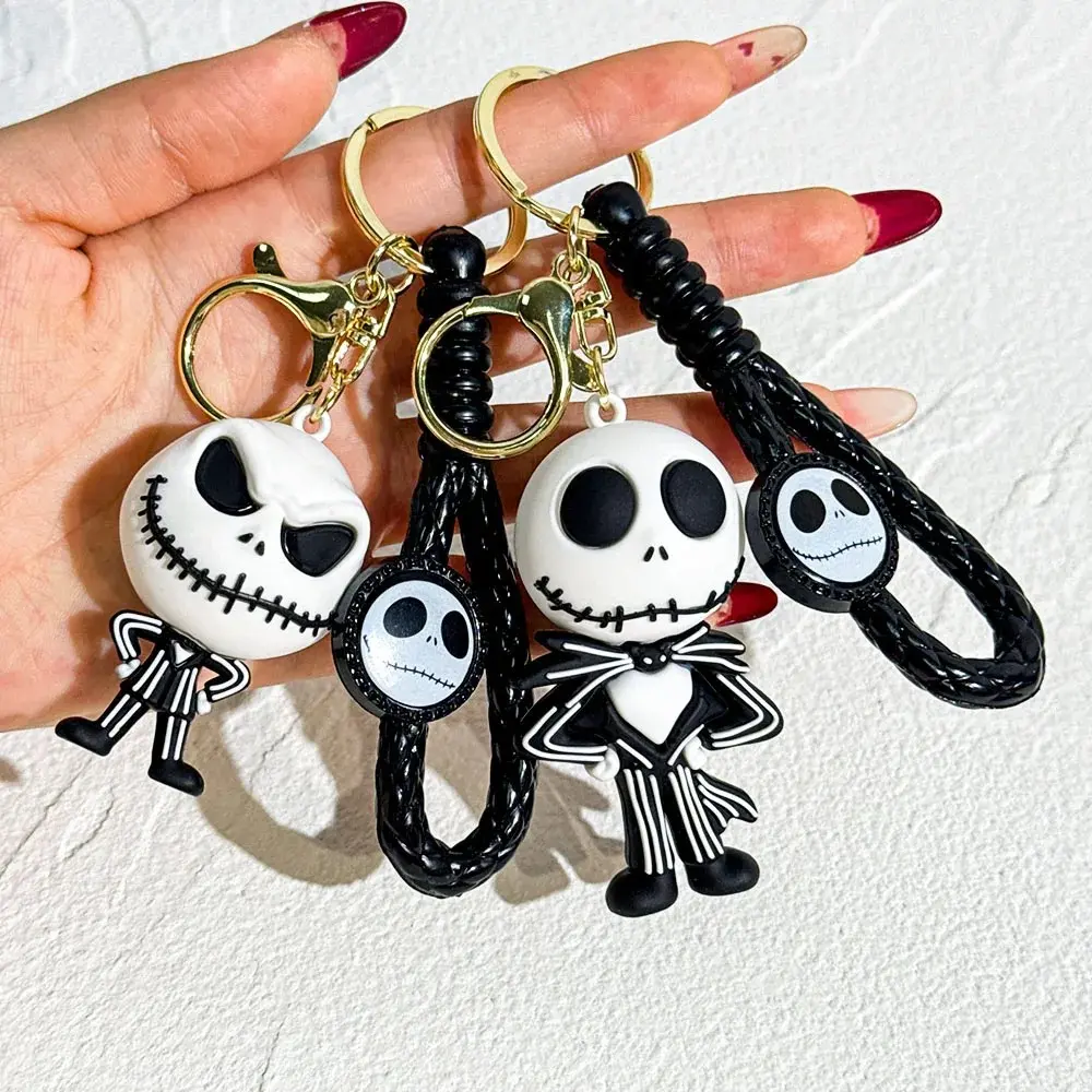 The Nightmare Before Christmas Keychain Sally Jack Skull Halloween Horror Movie Jewelry Backpack Accessories Key Holder Gifts