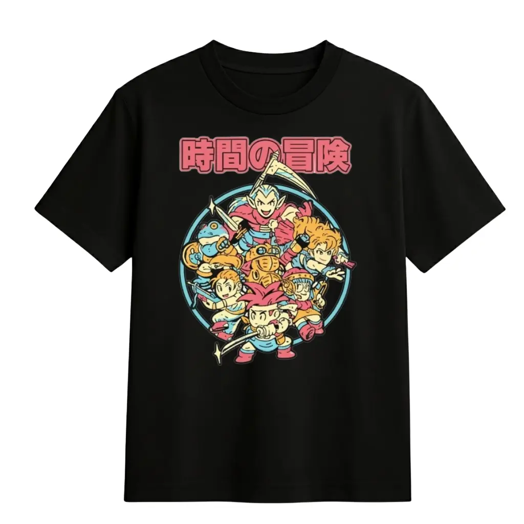 Chrono Trigger Time Adventure Shirt | Retro RPG Gaming Graphic Tee | Y2K Streetwear Cotton Top | Pixel Fantasy Unisex Streetwear | Gamer Gift