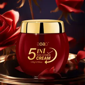Five-In-One Anti-Wrinkle Cream with Collagen, Retinol, Hyaluronic Acid, Vitamin C, Niacinamide, Deep Moisture, Hydrating, Firming, 130g