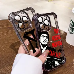 Film Scarface Phone Case For iPhone 17 16 15 14 13 12  Pro Max Shockproof Clear Armor Cover