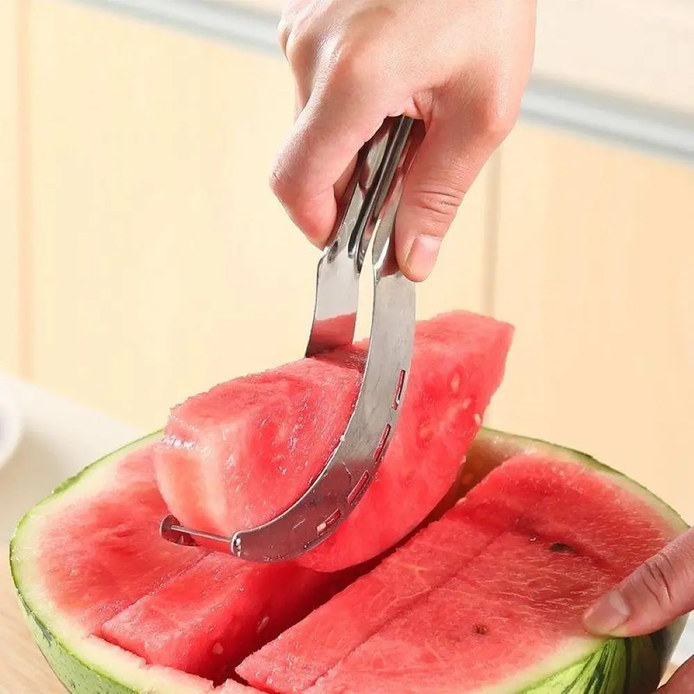 Stainless Steel Watermelon Slicer Cutter, 1 Count Practical Watermelon Slicer, Kitchen Gadgets for Home Party, Kitchen Accessories