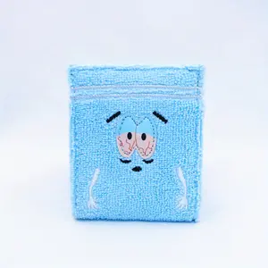 Towel cloth embroidered anime fashion wallet, designer personalized ID card holder