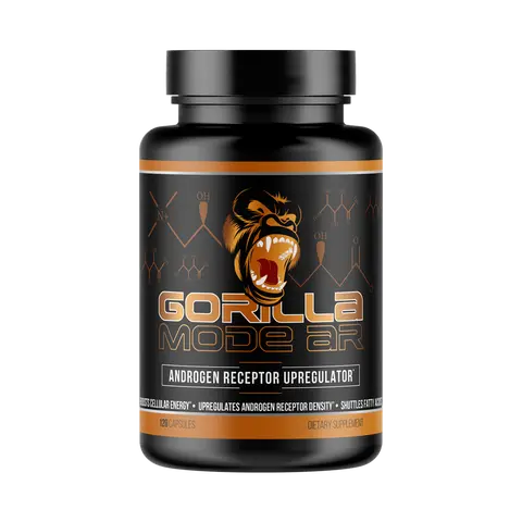 Gorilla Mode AR Upregulator Dietary Fitness Healthcare Supplement - 120-cap Supply, Sugar-Free, Energy Booster, Supports Leaner Body for Adults in Calorie Deficit