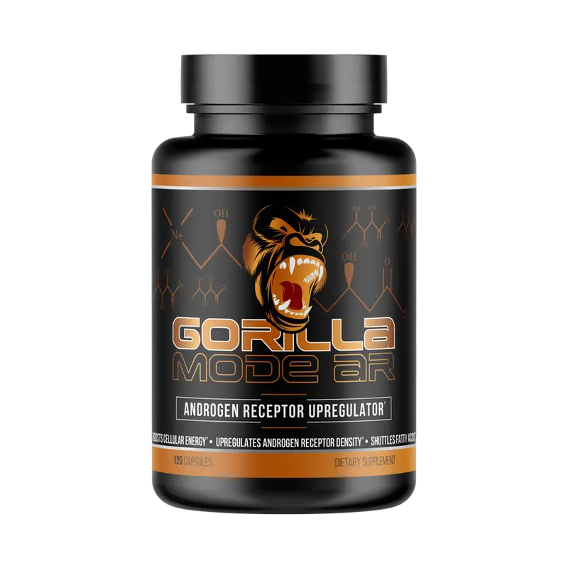 Gorilla Mode AR Upregulator Dietary Fitness Healthcare Supplement - 120-cap Supply, Sugar-Free, Energy Booster, Supports Leaner Body for Adults in Calorie Deficit