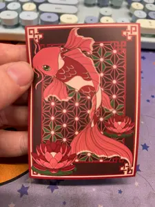 Kawaii Custom Gaming Card Sleeves: Koi Fish