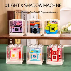 Compatible Lego Vintage Camera Building Blocks, Realistic Instant Film Slr Model, Desktop Decoration, Educational Assembly Toy
