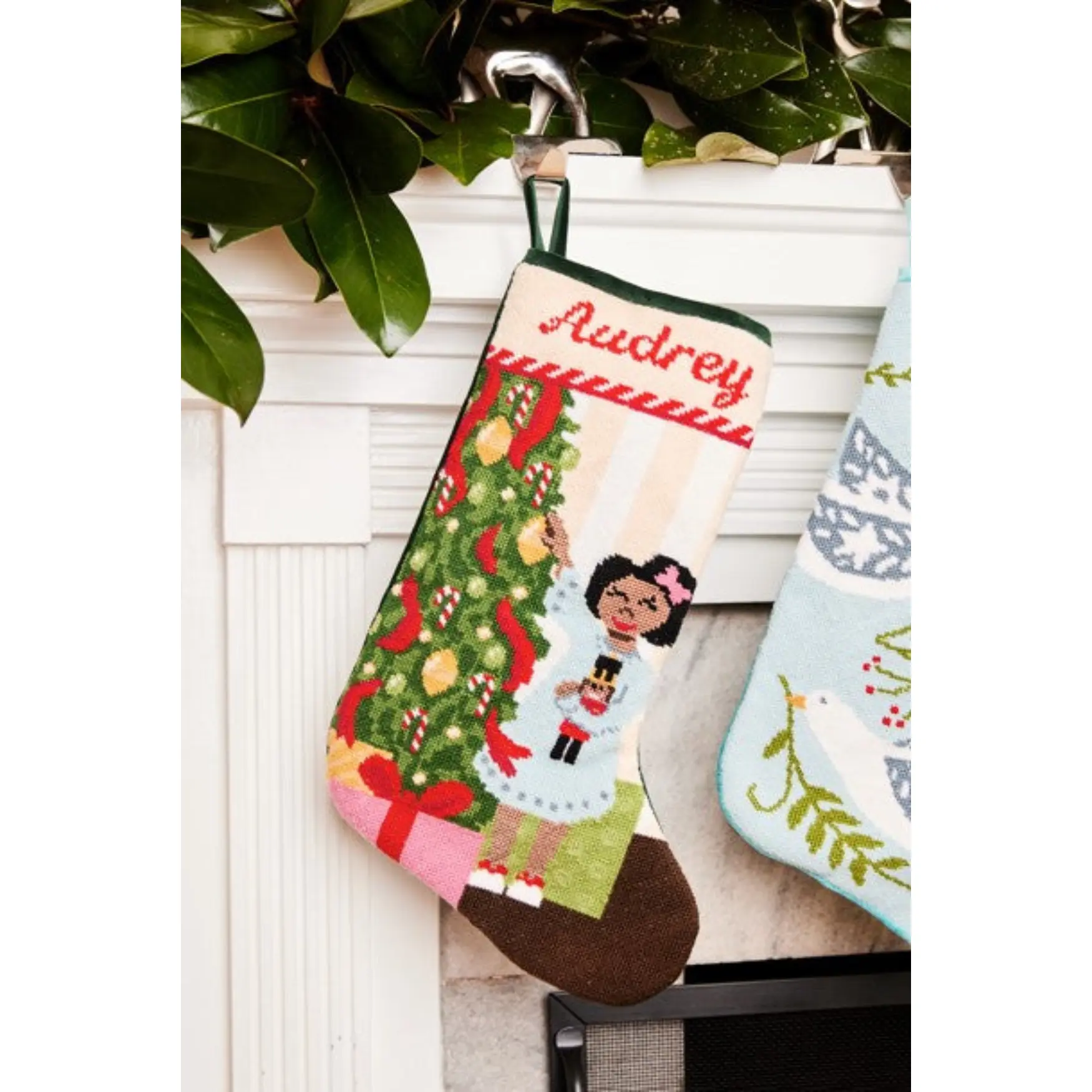 PREORDER FOR 2026: Sugarplum Dreaming Full Size Needlepoint Christmas Stocking