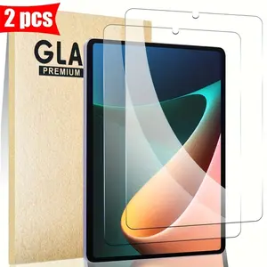 2-piece set of high-definition tempered glass screen protectors suitable for Xiaomi Pad 5 Pro 11.0 inches 2021, scratch resistant and wear-resistant, bubble free installation, high-definition protective film