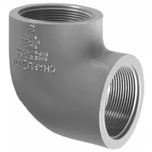 212 MAIN 1 in. PVC Schedule 80 90-Degree Thread x Thread Elbow, Water Pipe, Charlotte Pipe Model 08302 1400