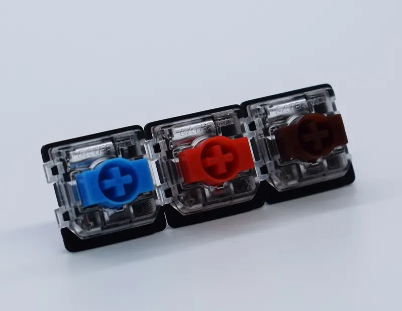 GATERON KS-33 Ultra-Thin Low Profile 2.0 Typing Keyboard Switches, 3-Pin Structure, 3-Pin Black Bottom Factory Pre-Lubed, 12.2mm Compact Form, SMD LED Support, Simplified Low Profile MX Mechanical Keyboard Compatibility, Red (110PCS) for DIY Enthusiasts