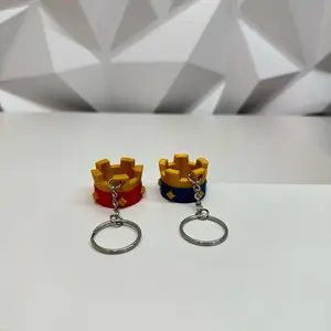 Clash Royal Crown Keychain-Red & Blue 3D Printed key Accessory