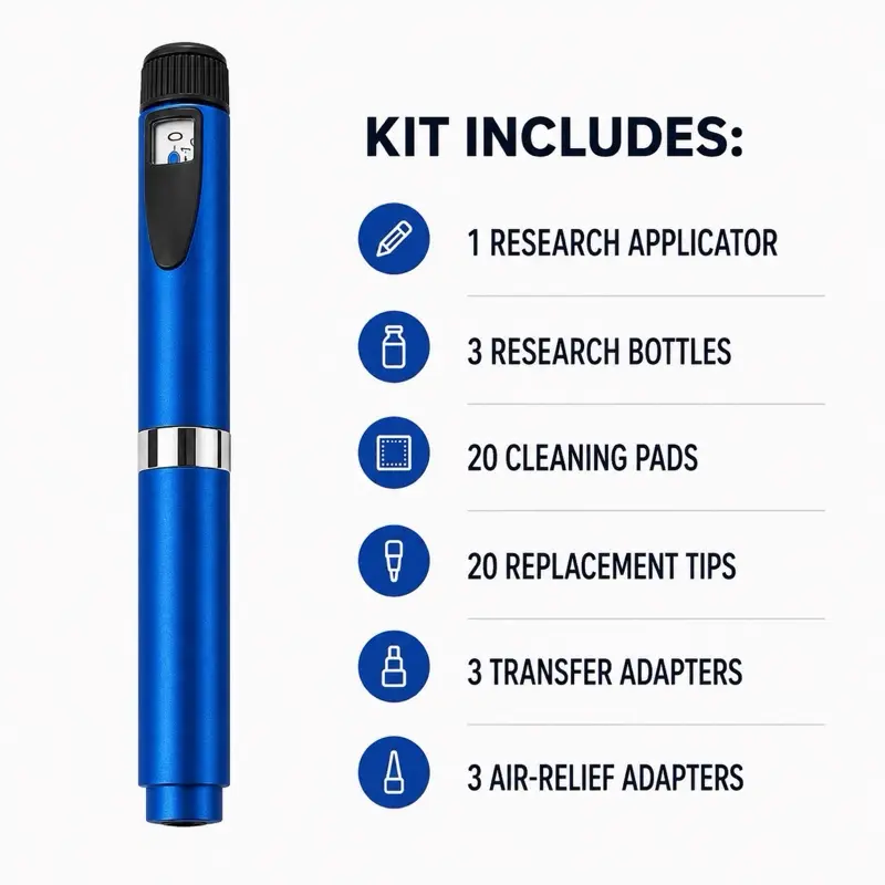 Reusable Research Applicator V2 Blue Frosted Matte Finish
