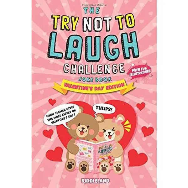 USED-The Try Not To Laugh Challenge Joke Book: Valentine's Day Edition: A Fun and Interactive Joke Book for Boys and Girls: Ages 6, 7, 8, 9, 10, 11, and 12 Years Old (Valentine's Day Gift Ideas) by Riddleland (Paperback)