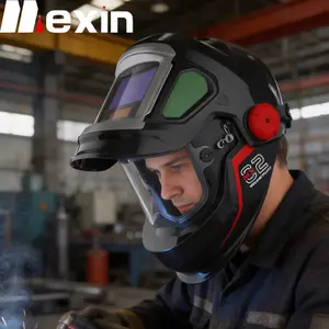 Mexin LYG OV 900B Automatic Light-Blocking Cover for Welding Mask, Material: PP, Battery Options: Lithium/Solar, UV/IR Protection, Fast Response Time: 1 ms