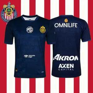 24 25 Chivas de Guadalajara MEX Third Away Blue Short Sleeve Soccer Jersey Fans Version Breathable