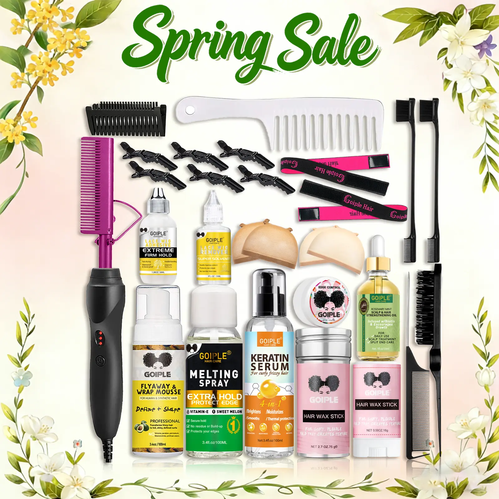 27 Counts Pink Hot Comb Set