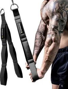MANUEKLEAR Tricep Rope Cable Attachment Handles, Greater Range of Motion, Tricep Pull Down Rope for Push Downs, Crunches, Facepulls for Professional Gym