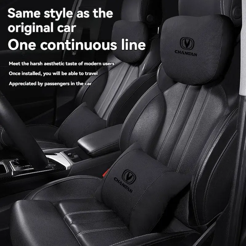 Super Soft Car Headrest Neck Support Seat Auto Breathable Pillow Protector Neck Compatible For Changan CS35 Plus CS55 PLUS CS75