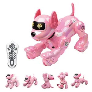 Interactive Touch Sensing Robot Dog Toy, 1 Count Programmable Smart Robotic Pets, Remote Control Stunt Robot Toys for Birthday Gifts