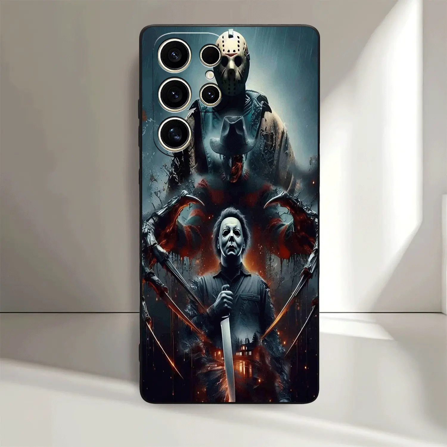 Horror Character Phone Case New Fashion Design Full Lens Protection Durable Phone Cover For Samsung Galaxy A14 A15 A25 A32 A34 S21 S22 S23 S24 S25 FE For iphone 17 16 15 14 13 12 11 17Air Plus Pro Promax
