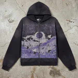 Snow Fun - ( Boxy Cropped Fleece Zip-up Hoodie