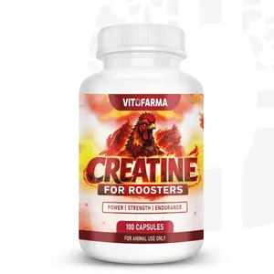 Creatine for Roosters – 100 Capsules | Micronized Creatine Monohydrate Supplement for Birds | Nutritional Support Formula