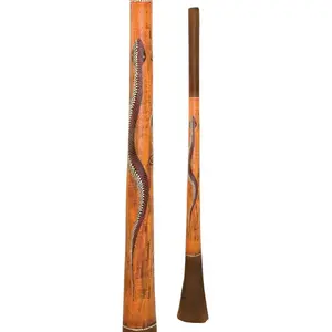 Baked wood Didgeridoo Paint 65 inch D, 2" mouth, 6.5" big bell end