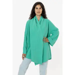 RLIN12GD - Linen Front Tie Cardigan