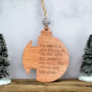 Growth Ribbon Ornament for Home Decor and Gift Giving. Put note with personalization.