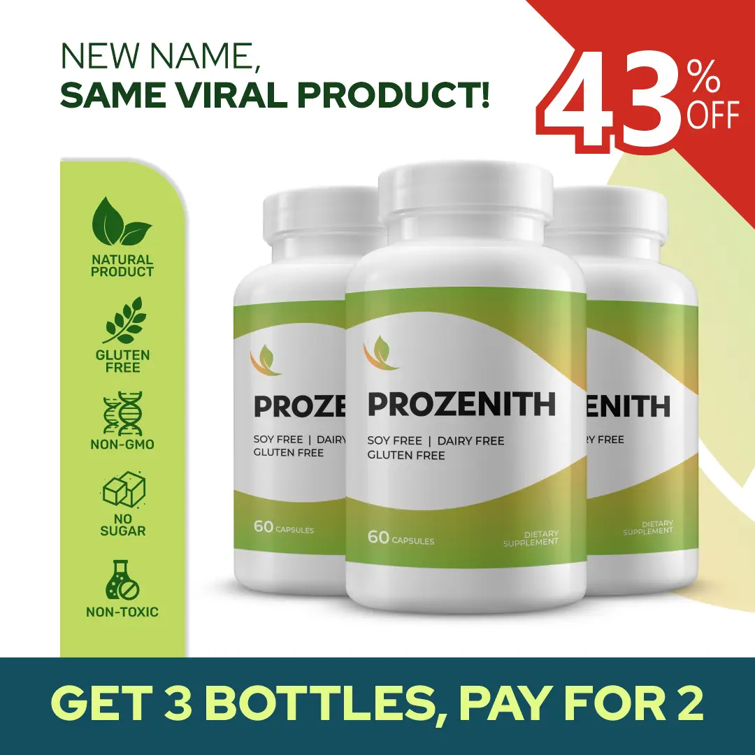 Prozenith - 3 Bottles - 100% Natural - 2 Caps/Day - Advanced BHB Formula - Healt...