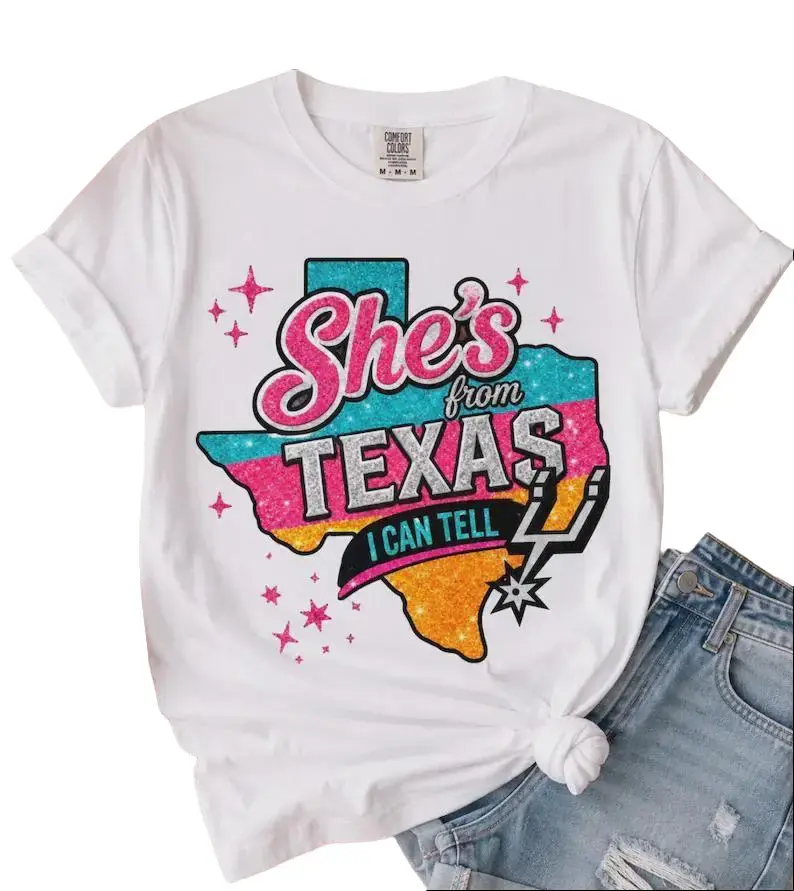 Youth & Adult Comfort Colors SA Spurs Inspired Tee! Texas Basketball Team Inspired Shirt