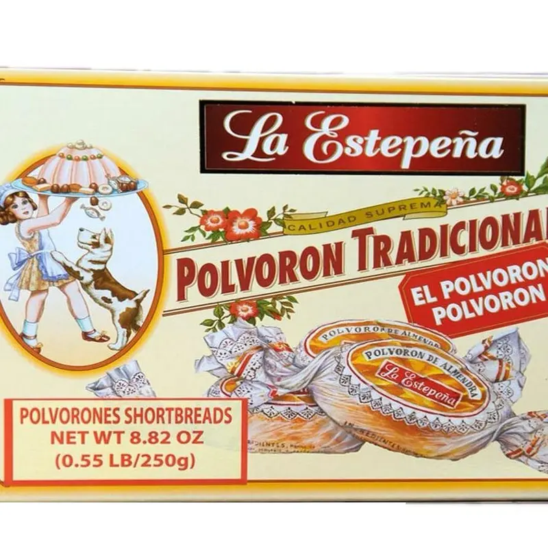 La Estepeña Traditional Polvoron Spanish Shortbread Cookies 8.8 oz 250g Authentic Flavor Snack Time Delight Classic Taste
