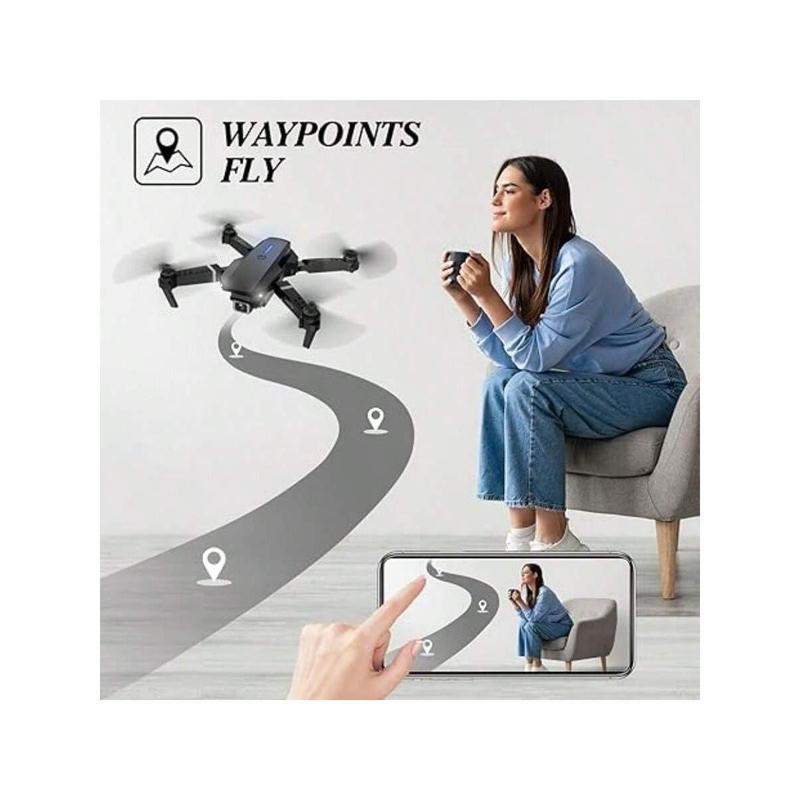 【Ships Today】Drone With Camera For Adults, 1080p HD Foldable Drone With Stable Hover, 60° Flips, 3-Gear Speeds, One Key Take Off/Land, Toys Gifts, Beginner For Christmas Gifts