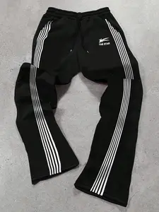 Men's Letter Graphic Side Stripe Drawstring Waist Sweatpants, Casual Pocket Pants for Spring & Fall, Fashion Men's Bottoms for Daily Wear, Athleisure Style, Sports Casual Pants