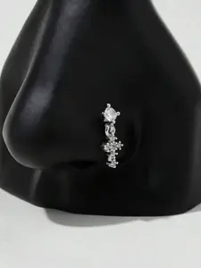 Cross Pendant L-Type Nose Ring, Unisex Daily Wear, Fashionable Elegant Accessory, Suitable for Any Occasion, All Seasons