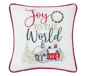 Joy To The World Pillow by Valerie
