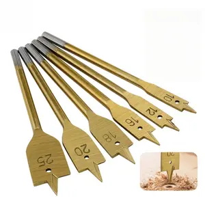 6-Piece Woodworking Flat Drill Bit Set, Hex Shank Hole Drilling Bits 10-25mm, Combination Pack for Wood Board Expansion