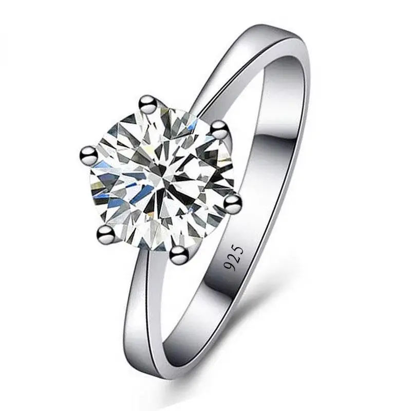 Fine Wedding Ring - Sterling Silver Color