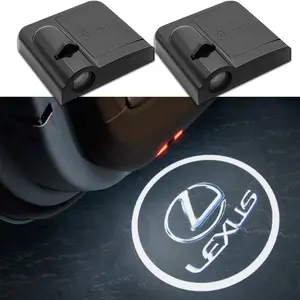 1/2/4Pcs Car Door Welcome Courtesy Shadow Projector Lamp LED HD Logo Light Cars Accessories For Lexus F Sport ES300 RX300 RX330 RX350 IS200 IS250 IS300 GS300 NX300 Ct200h ES300h IS300h NX300h GX470 LX570 LS430 LS460 LS GS NX UX RX LX GX
