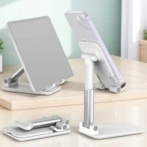 Adjustable Phone Tablet Mount Stand for Desk & Bed, Foldable Multi-Angle Holder with Stable Support for Viewing, Reading, Working. Portable & Space-Saving, Fits Various Devices, Ideal for Home & Office Use
