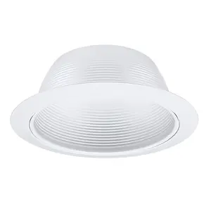TORCHSTAR 6" Stepped Baffle with Detachable Trim - Snow White